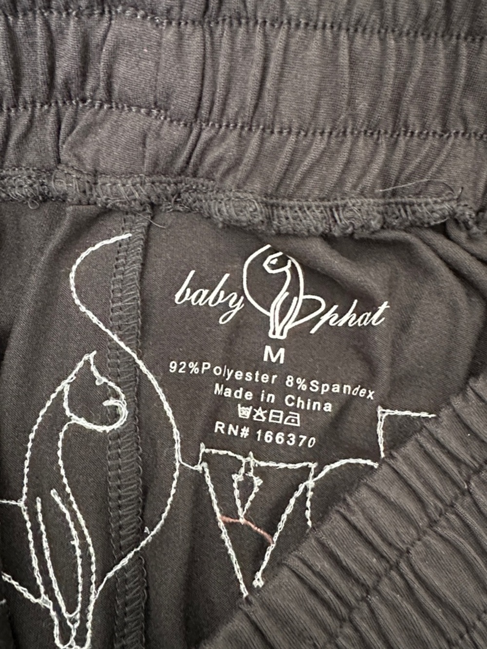NWT Women’s Baby Phat Black Women's Track Shorts with White Piping - Picture 6 of 6